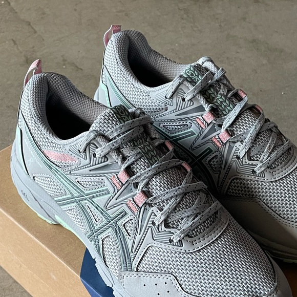 ASICS Gel-Venture 8 Trail Grey Running/Hiking Athletic Sneakers/Shoes 7 Youth - Picture 3 of 7